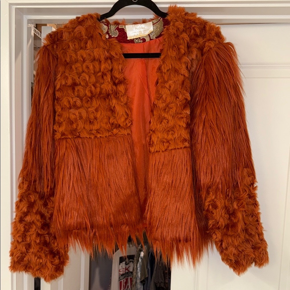 Faux Fur Orange Jacket